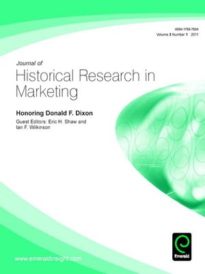cover image of Journal of Historical Research in Marketing, Volume 3, Issue 1